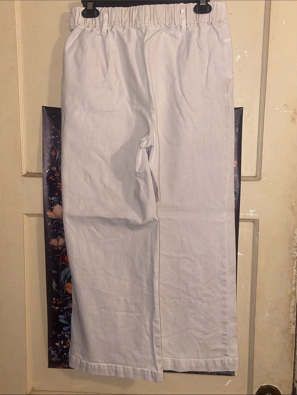 CREAM YFB WIDE LEG JEANS Super Cute Elastic Back EUC - Picture 2 of 5